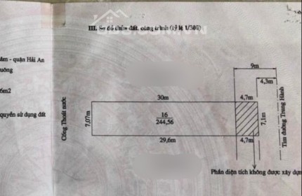 Bán nhanh lô đất 245m2 phố Trung Hành, Đằng Lâm giá 11.5 tỷ